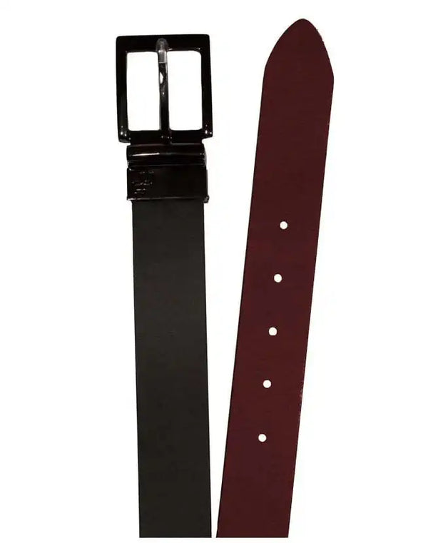 Remus Uomo Reversible Leather Belt Burgundy/Black - Belts