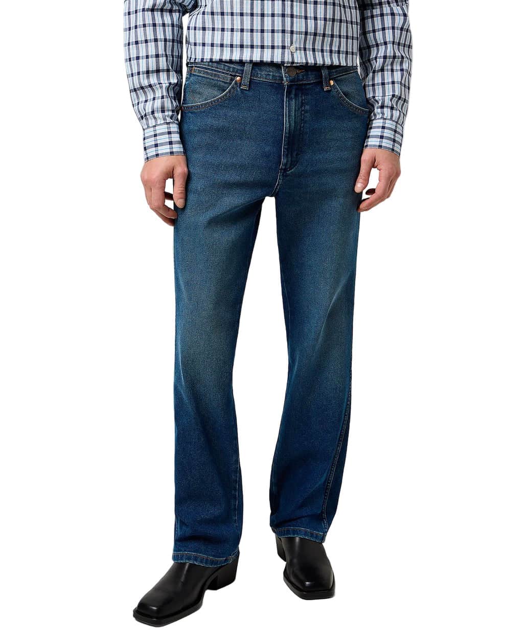 送料無料 WRANGLER WRANCHER BOOT JEANS ラングラー ランチャージーンズ 2枚組 W28× L30 (W74cm×L75cm) Wrangler WRANCHER - Bootcut jeans - moonlight rinse⁄dark-blue