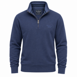 Superdry Mens Essential Serif Logo Half Zip Sweatshirt Navy