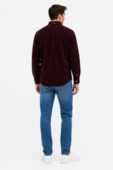 Superdry Mens Classic Needle Cord Shirt Winter Port
