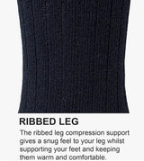 JCB Mens 3 Pack Work Boot Socks Navy/Black/Grey 6-11