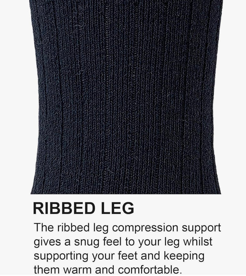 JCB Mens 3 Pack Work Boot Socks Navy/Black/Grey 6-11