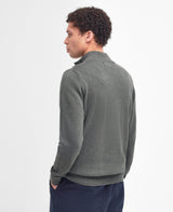 Barbour Cotton Half Zip Knitted Jumper Olive Marl Northern Ireland