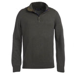 Barbour Cotton Half Zip Knitted Jumper Olive Marl Northern Ireland