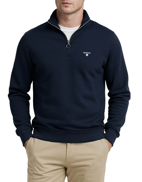 Barbour Men’s Beckhill Half Zip Sweatshirt Navy Northern Ireland