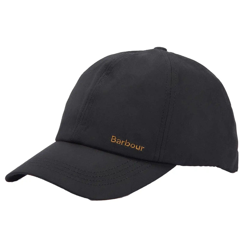 Barbour Mens Belsay Wax Sports Baseball Cap Black Northern Ireland