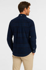 Barbour Mens Blair Tailored Tartan Cord Shirt Midnight Northern