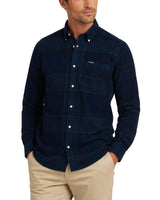 Barbour Mens Blair Tailored Tartan Cord Shirt Midnight Northern