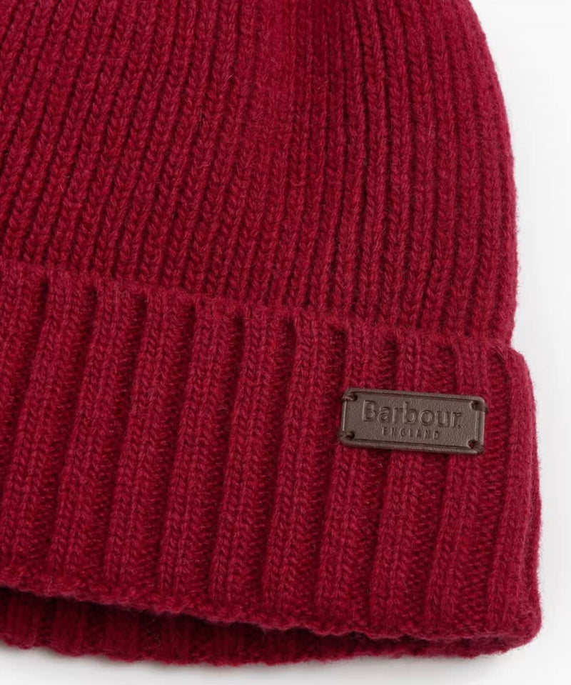 Barbour Mens Carlton Beanie Hat Cranberry Northern Ireland Belfast
