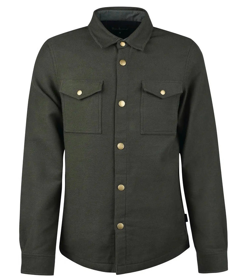 Barbour Mens Carrbridge Tailored Twill Overshirt Olive Northern