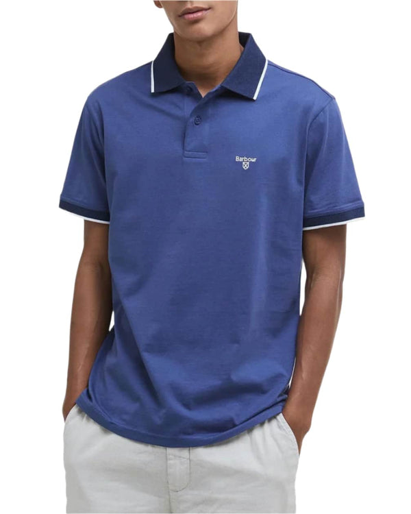 Barbour Mens Cornsay Polo Shirt Oceana Blue Northern Ireland Belfast