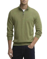 Barbour Mens Cotton Half Zip Jumper Laurel Green Northern Ireland