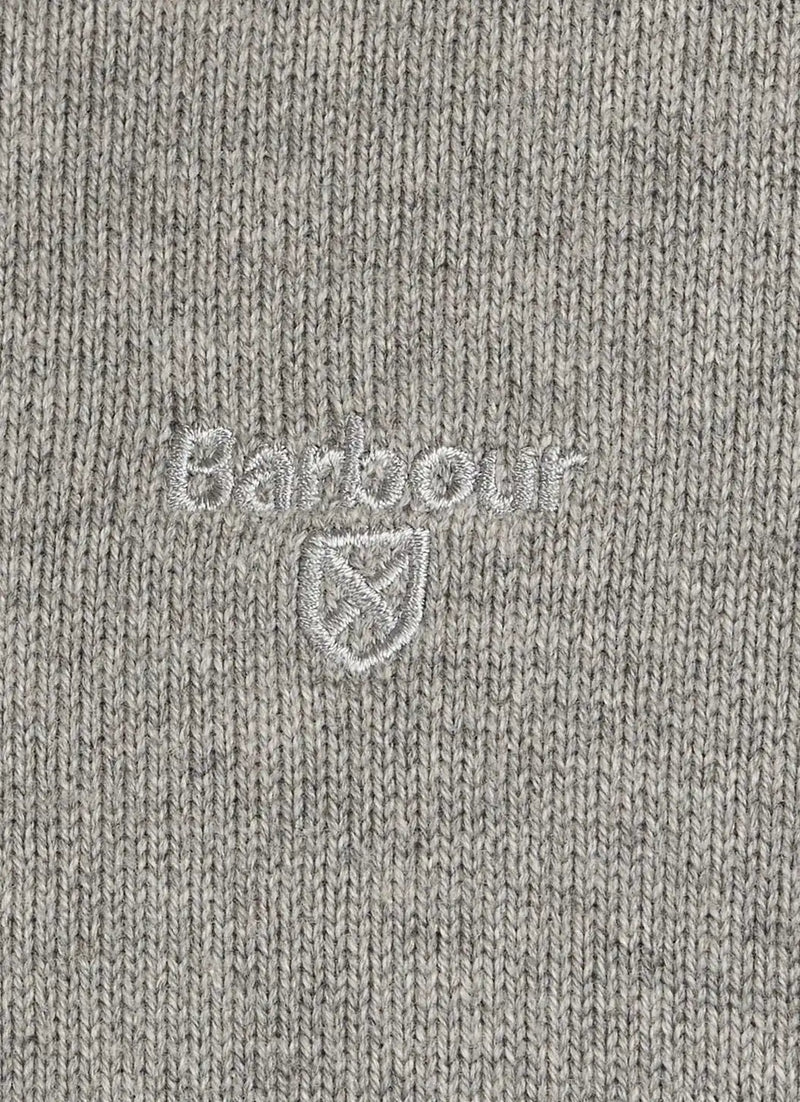 Barbour Mens Cotton Half Zip Sweater Grey Marl Northern Ireland