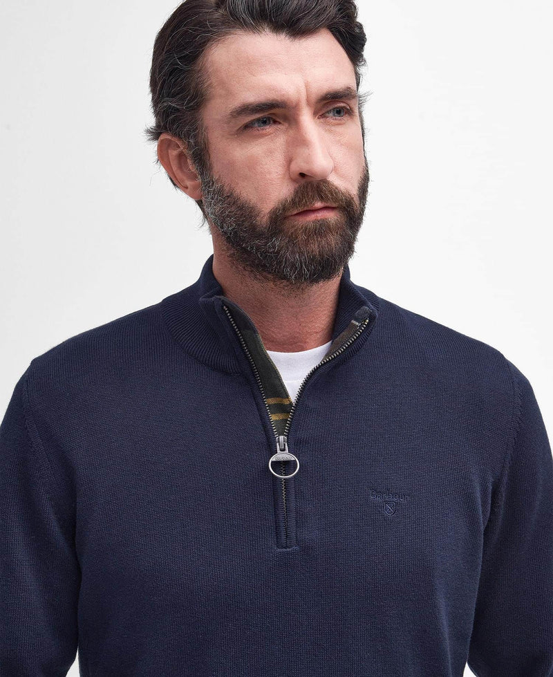 Barbour Men’s Cotton Half Zip Sweater Navy Northern Ireland Belfast