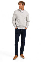 Barbour Mens Desmond Half Zip Sweatshirt Grey Marl Northern Ireland
