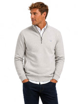 Barbour Mens Desmond Half Zip Sweatshirt Grey Marl Northern Ireland