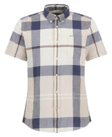 Barbour Mens Douglas Tailored Short Sleeve Shirt Oban Mist Tartan
