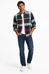 Barbour Mens Dunoon Shirt Evergreen Tartan Northern Ireland Belfast