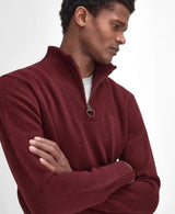 Barbour Mens Essential Lambswool Half Zip Ruby Red Northern Ireland