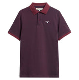 Barbour Mens Essential Sports Mix Polo Shirt Bordeaux Northern