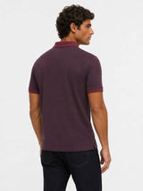 Barbour Mens Essential Sports Mix Polo Shirt Bordeaux Northern