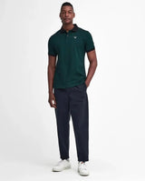 Barbour Mens Essential Sports Mix Polo Shirt Evergreen Northern