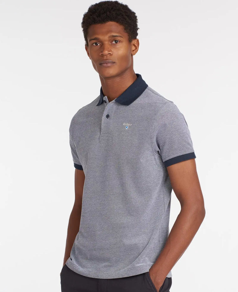 Barbour Mens Essential Sports Polo Shirt Midnight Navy Northern