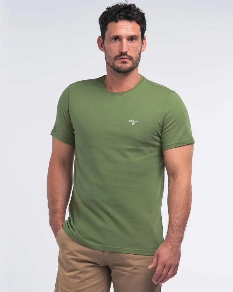 Barbour Men’s Essential Sports T-Shirt Burnt Olive Northern Ireland