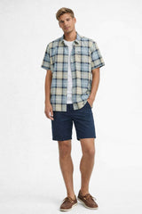 Barbour Mens Gordon Short Sleeve Shirt Highland Loch Tartan Northern