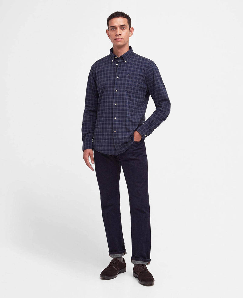 Barbour Mens Lomond Tailored Tartan Shirt Midnight Tartan Northern