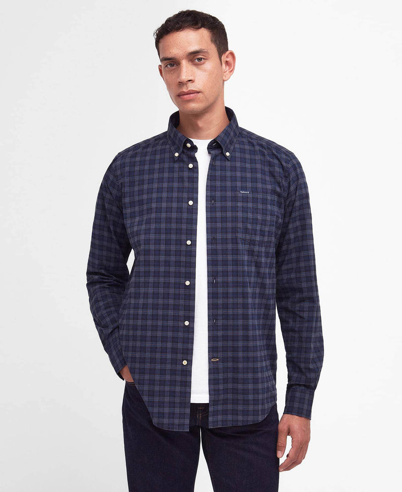 Barbour Mens Lomond Tailored Tartan Shirt Midnight Tartan Northern