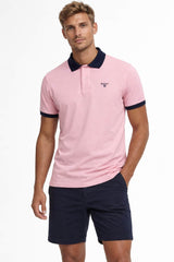 Barbour Mens Lynmouth Tipped Polo Shirt Mineral Pink Northern Ireland