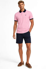 Barbour Mens Lynmouth Tipped Polo Shirt Mineral Pink Northern Ireland