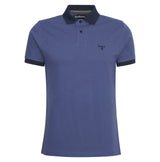 Barbour Mens Lynmouth Tipped Polo Shirt Oceana Blue Northern Ireland