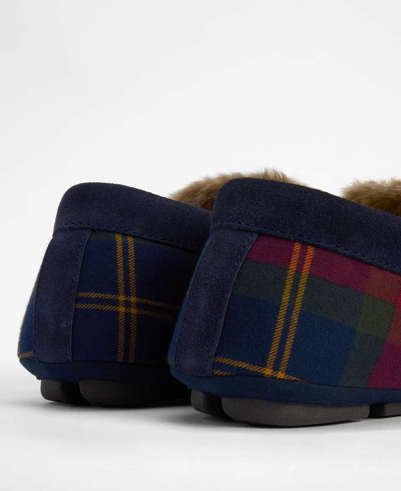 Barbour Mens Monty Slippers Winterberry Tartan Northern Ireland