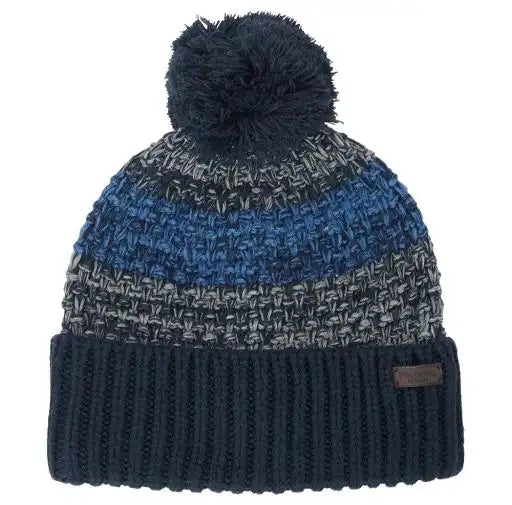 Barbour Mens Morar Beanie Bobble Hat Navy Northern Ireland Belfast