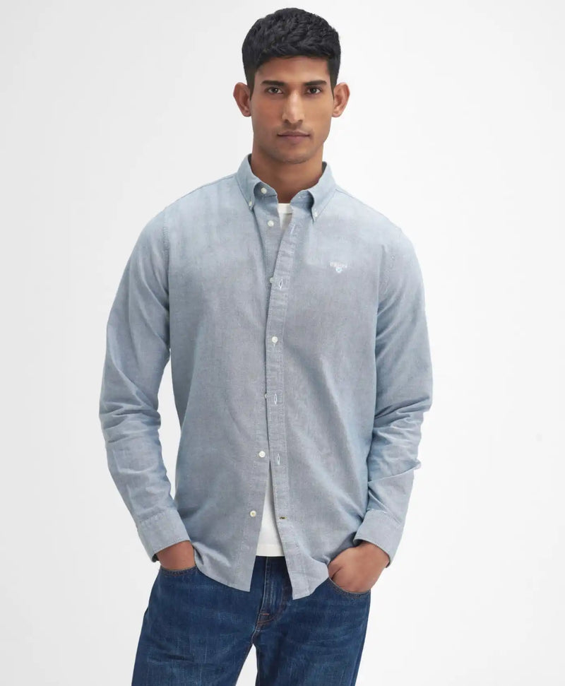 Barbour Mens Oxtown Tailored Fit Oxford Shirt Evergreen