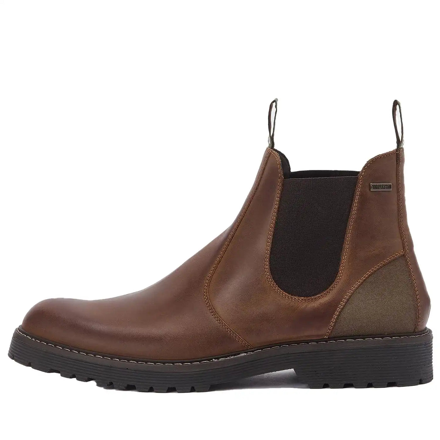 Barbour Mens Patton Chelsea Boots Teak Brown