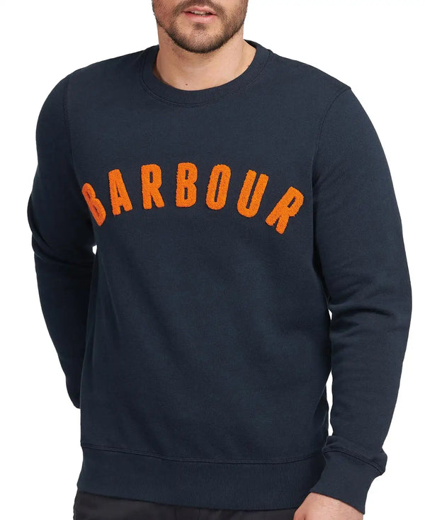 Barbour Mens Prep Logo Crew Sweatshirt Navy Northern Ireland Belfast