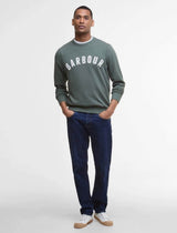 Barbour Mens Prep Logo Crew Sweatshirt Thyme Green Northern Ireland