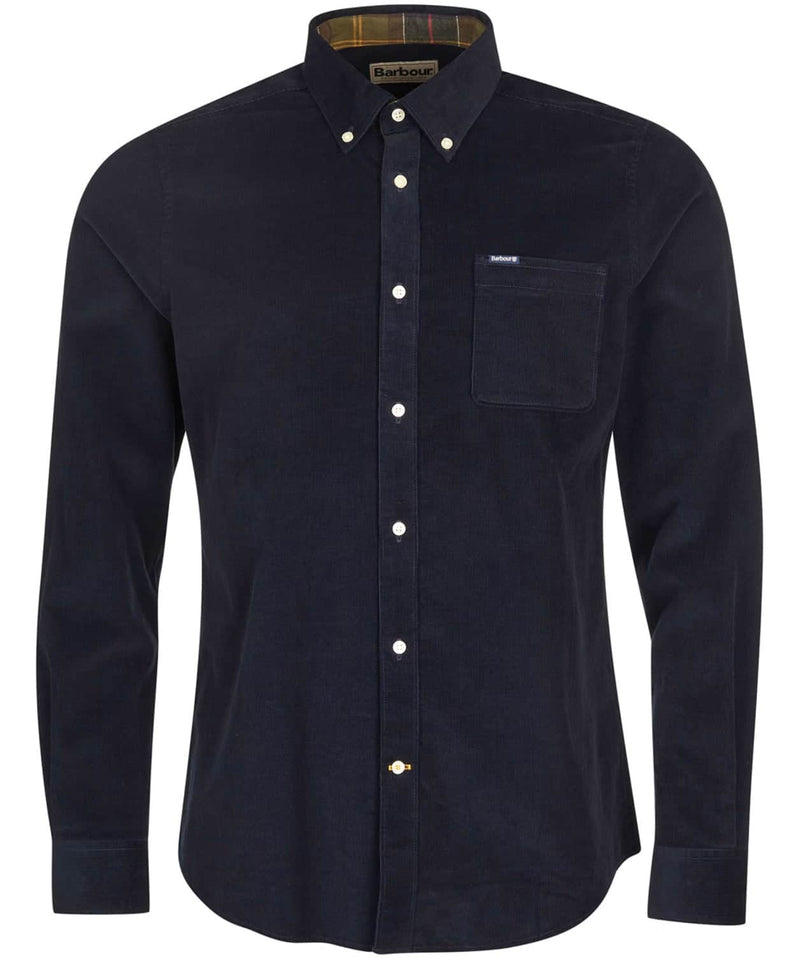 Barbour Mens Ramsey Tailored Fit Cord Shirt Navy Northern Ireland