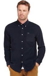 Barbour Mens Ramsey Tailored Fit Cord Shirt Navy Northern Ireland