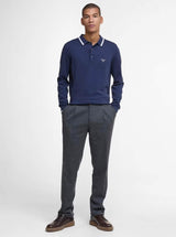 Barbour Mens Rockton LS Knitted Polo Shirt Navy Northern Ireland