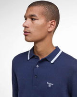 Barbour Mens Rockton LS Knitted Polo Shirt Navy Northern Ireland