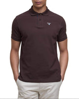 Barbour Mens Tartan Pique Polo Shirt Dark Oak Brown Northern Ireland