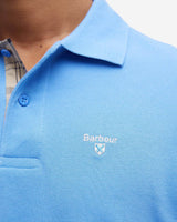 Barbour Mens Tartan Pique Polo Shirt Delft Blue Northern Ireland