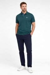 Barbour Mens Tartan Pique Polo Shirt Green Gables Northern Ireland