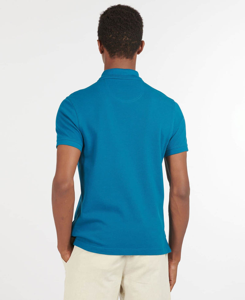 Barbour Mens Tartan Pique Polo Shirt Lyons Blue Northern Ireland