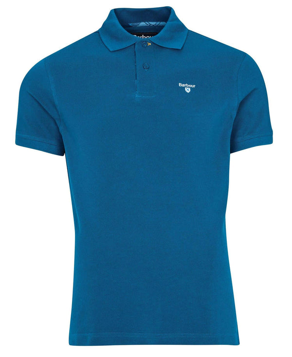 Barbour Mens Tartan Pique Polo Shirt Lyons Blue Northern Ireland