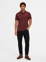 Barbour Mens Tartan Pique Polo Shirt Russet Red Northern Ireland